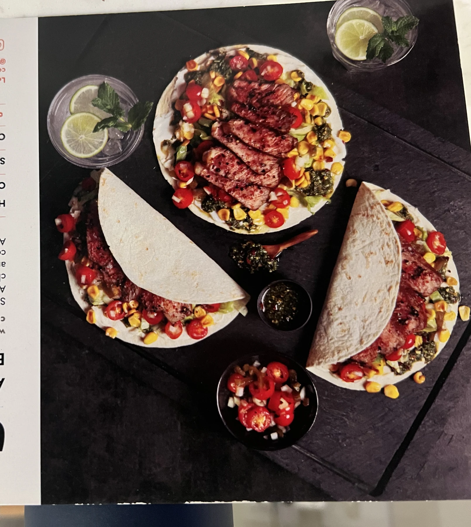 Front of the Argentinian Asado-Style Burritos card