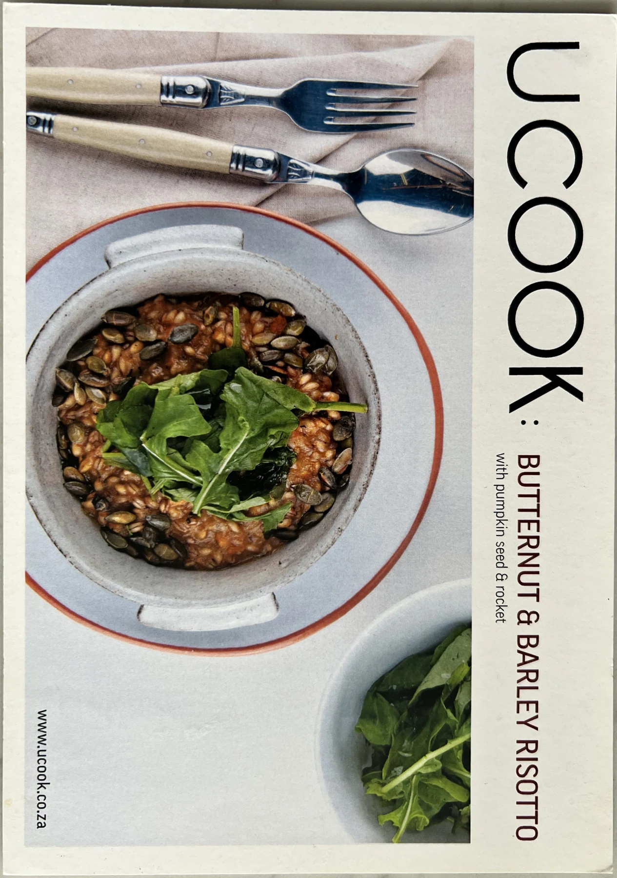 Front of the Butternut & Barley Risotto card