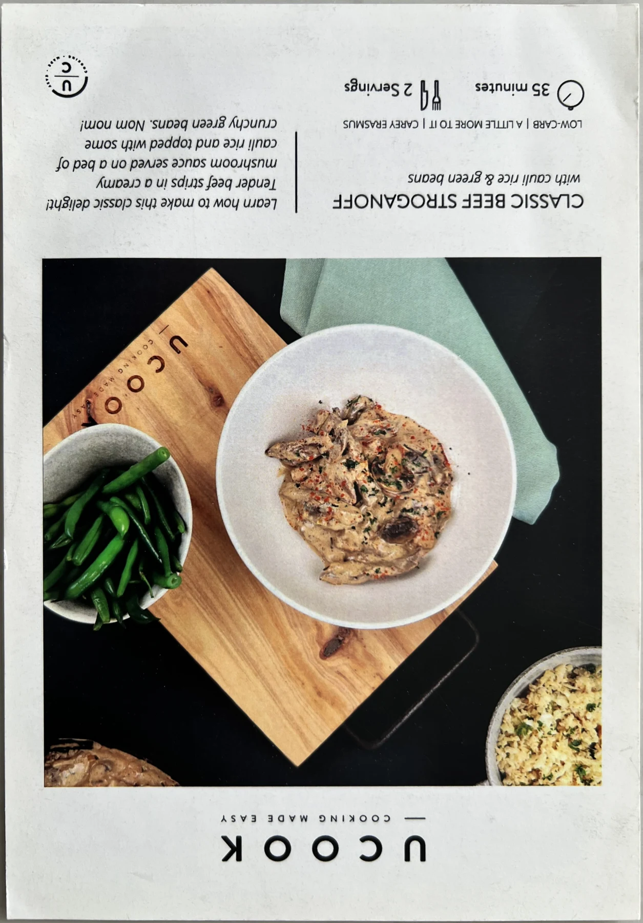 Front of the Classic Beef Stroganoff card
