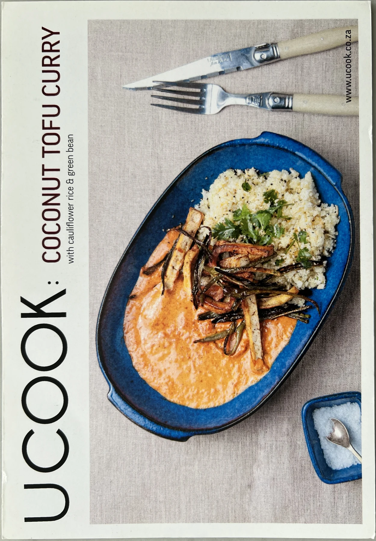 Front of the Coconut Tofu Curry card