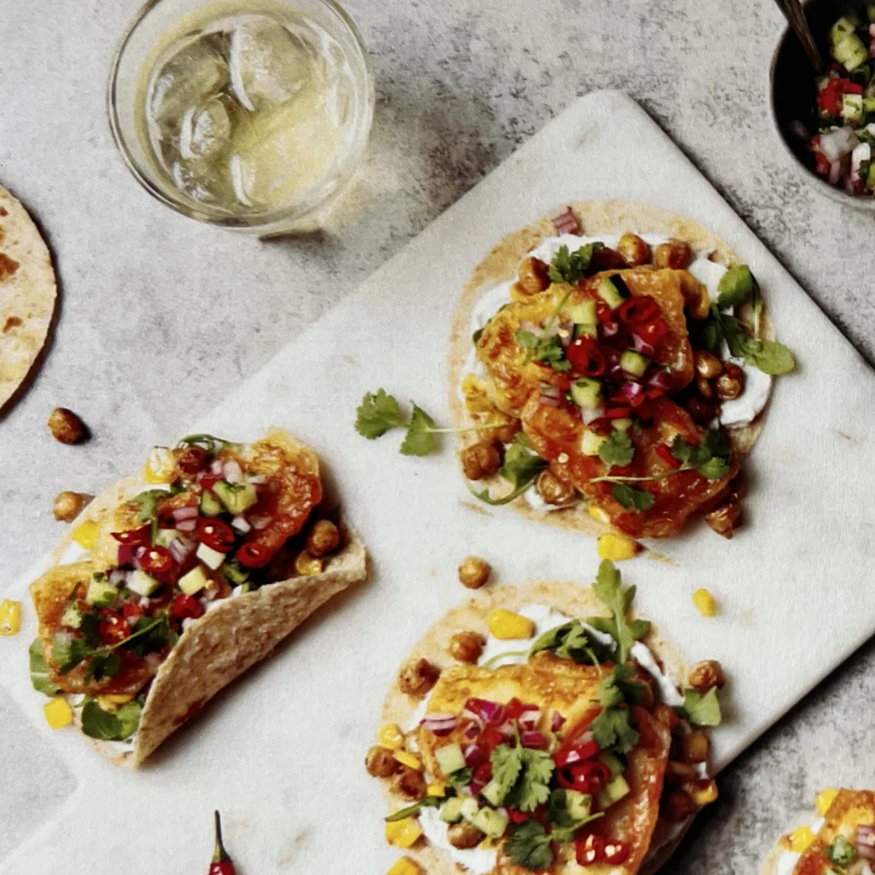 Crispy & Creamy Halloumi Tacos