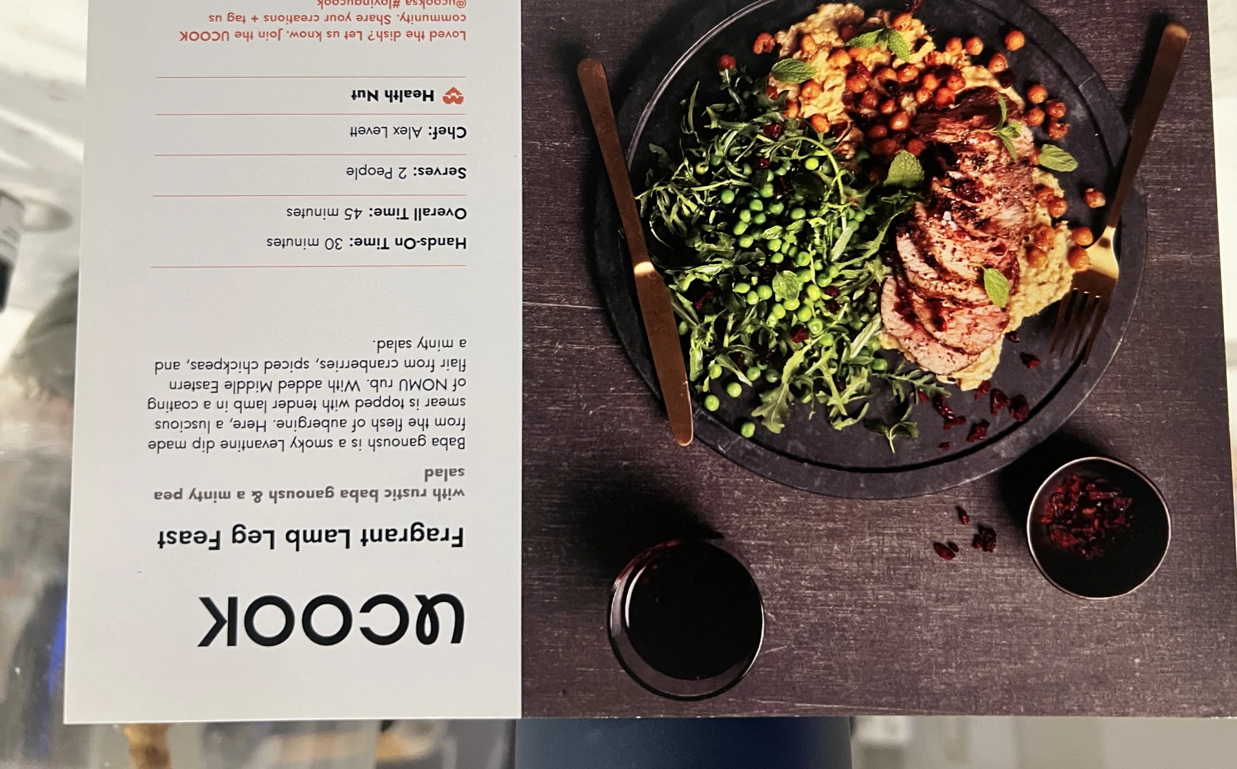 Front of the Fragrant Lamb Leg Feast card