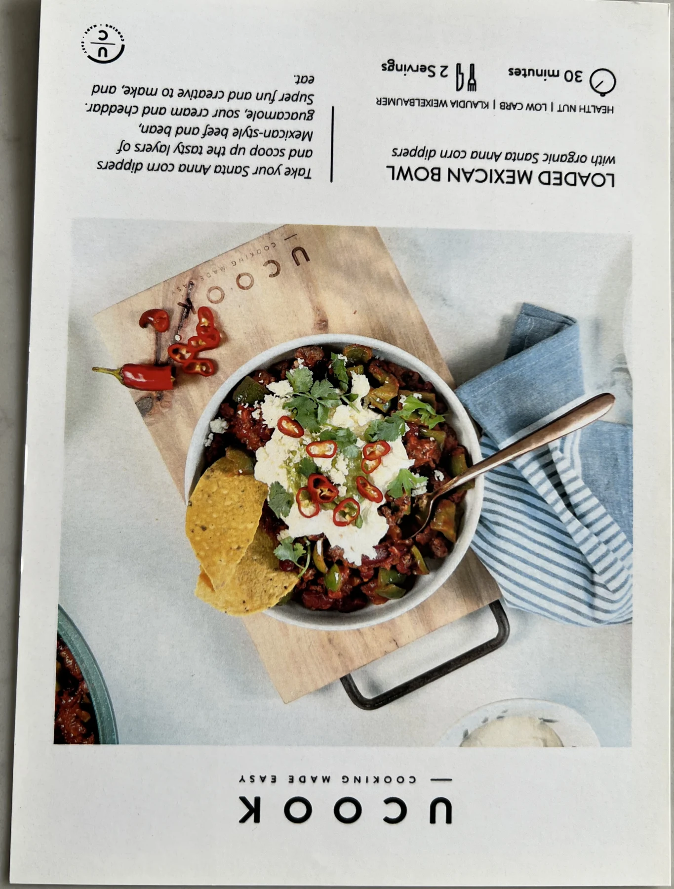 Front of the Loaded Mexican Bowl card