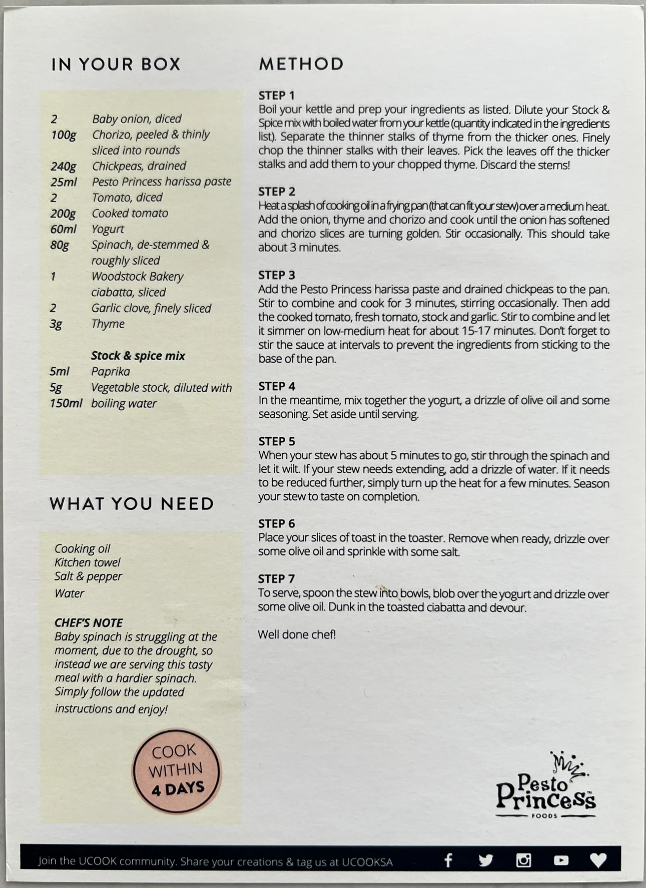 Back of the Moorish-Style Chickpea & Chorizo Stew card