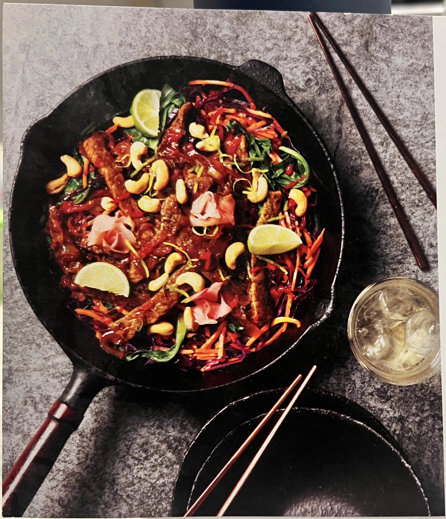 Front of the One-Pan Beef Stir Fry card