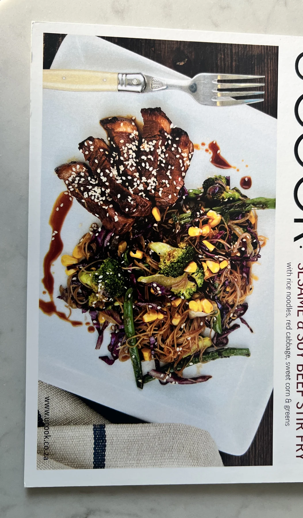 Front of the Sesame & Soy Beef Stir Fry card